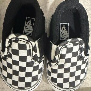 Vans Kids Black and White Checkered Sneakers